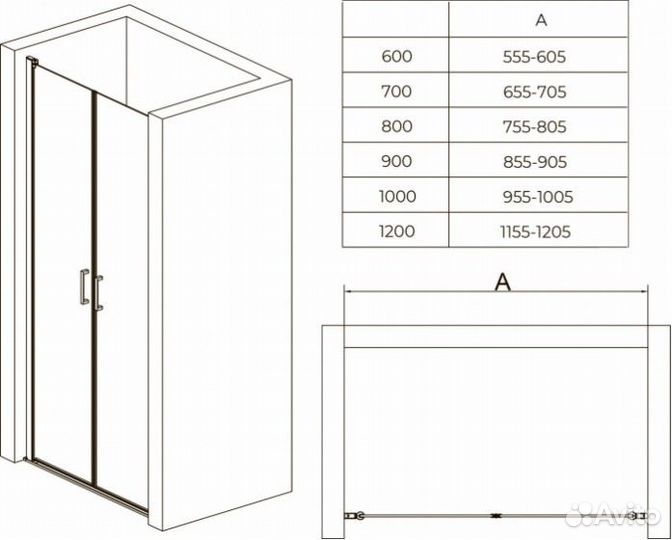 Душевая дверь RGW Passage PA-104 70 см