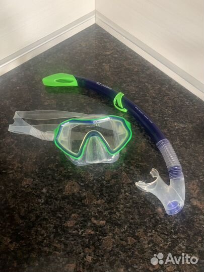 Маска и трубка для плавания б/у