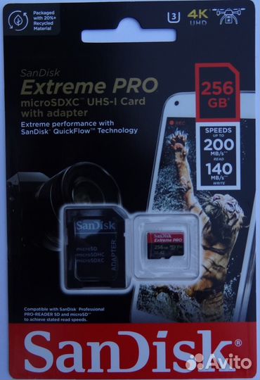 Карта памяти micro SD 256Gb V30 200/140 SanDisk