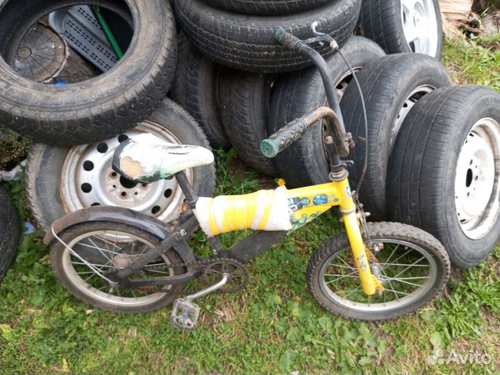 Детский велосипед, взрослый на запчасти