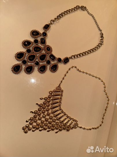 Колье под золото бижутерия