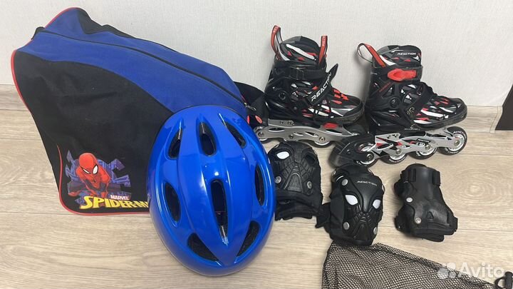 Детские раздвижные ролики 26-31 + Шлем+Защита+Сумк