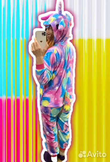 Пижама Кигуруми М (44-46) Единорог