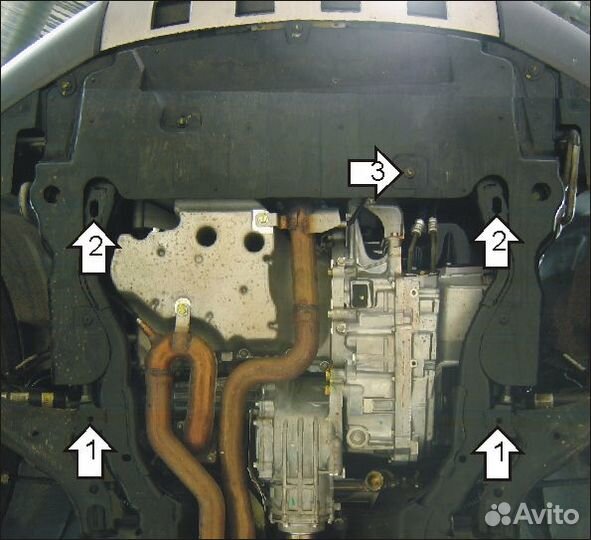 Защита-Двигателя Сталь-2мм Opel Antara с 2006-2011