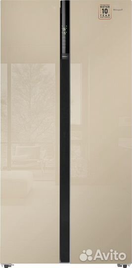 Холодильник Weissgauff wsbs 600 BeG NoFrost Invert