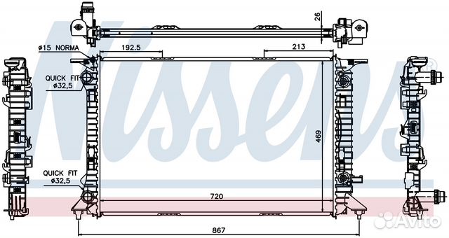 Радиатор системы охлаждения Nissens 60321