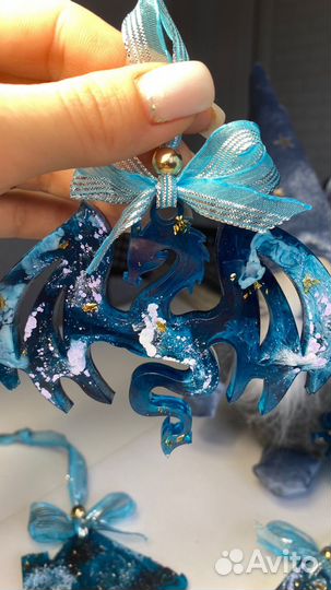 Новогодние игрушки из эпоксидной смолы