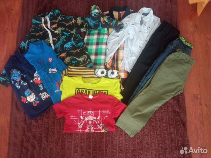 Вещи пакетом на мальчика 110 116