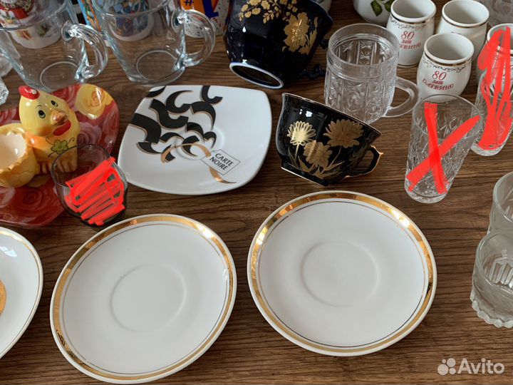 Посуда непарная разная