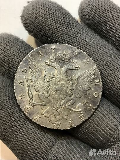 1 рубль 1762 год СПБ тi нк