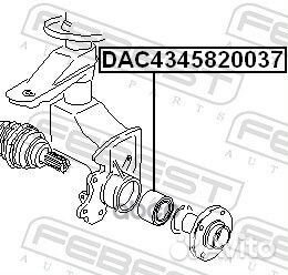 Подшипник ступичный передний 45/43X82X37X37 DAC