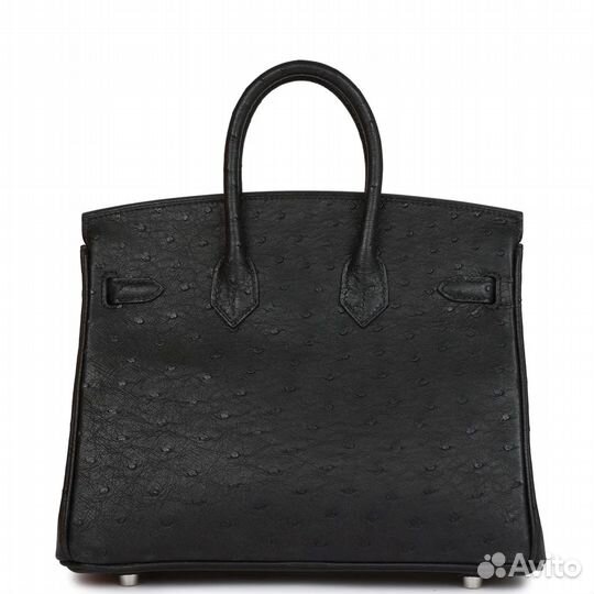 Hermès Birkin 25 Black Ostrich Palladium Hardware