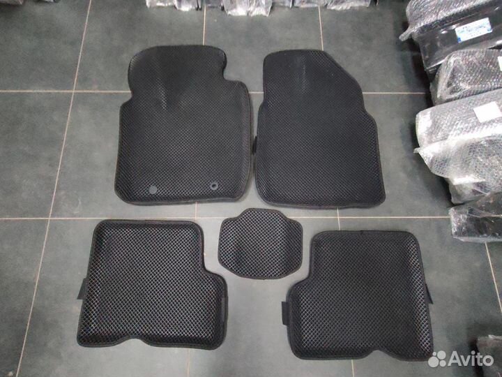 Коврики Ева Эва EVA Ларгус с бортами черный