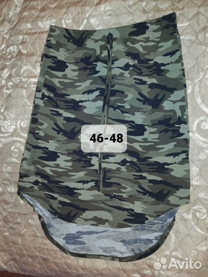Набор хаки майка и 2 юбки 46-48