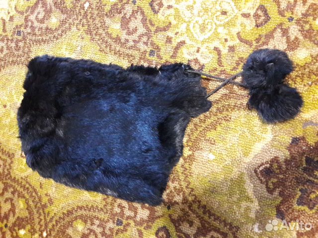 Шапка черная кроличья СССР