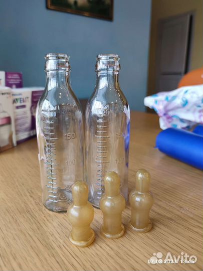 Стеклянные бутылочки для кормления