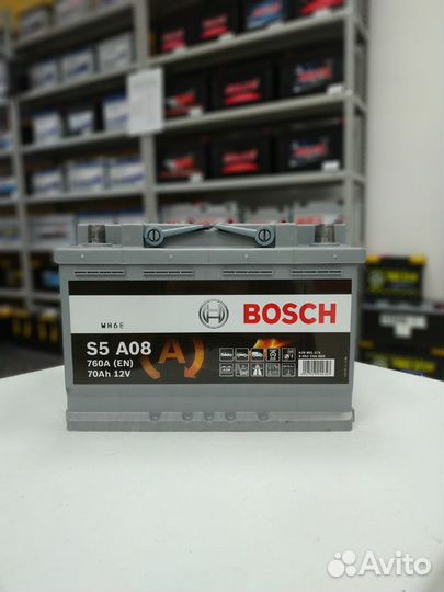 Аккумулятор 70Ah Bosch 760A S5 A08 AGM start-stop