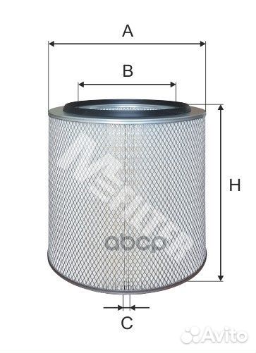 A257 фильтр воздушный H360 D307.5 d196 Volvo