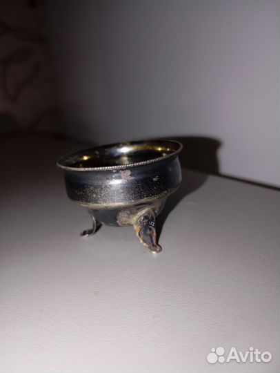Старинная солонка серебро винтаж