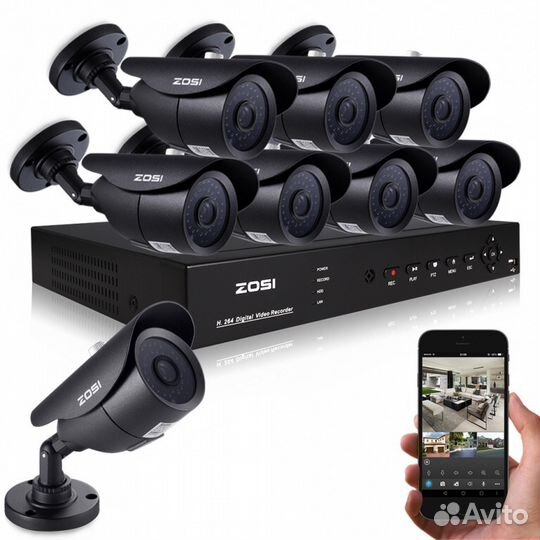 Комплект видеонаблюдения 8канальный 8 камер