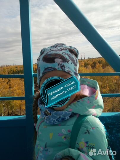 Шапка и снуд, двойная, хлопок