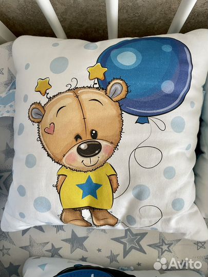 Бортики подушки в детскую кроватку