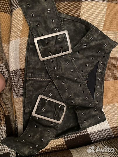 Юбка y2k кожаная