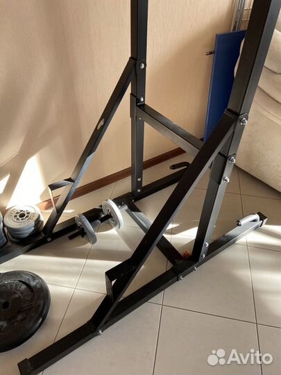 Турник брусья пресс 3 в 1 напольный