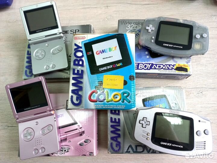 20 консолей GameBoy (gbc, gba, sp)
