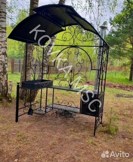 Мангал с крышей