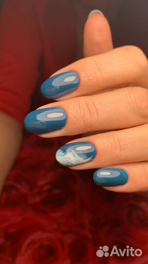 Комбинированный маникюр+покрытие гель-лаком