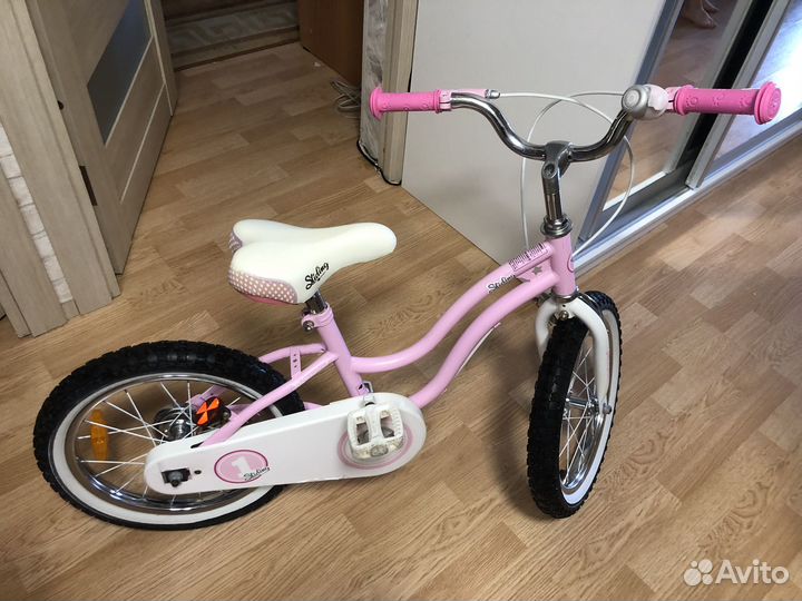 Детский велосипед розовый для девочки 16
