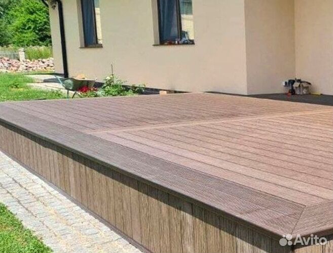 Террасная доска дпк шлифованное тиснение