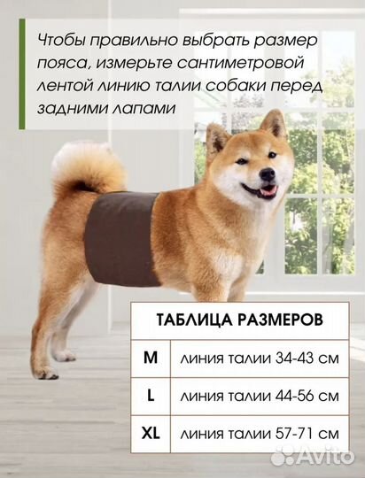 Пояс для собак многоразовый