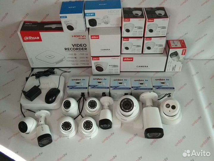 Комплект видеонаблюдения 10 IP Камер с микрофоном