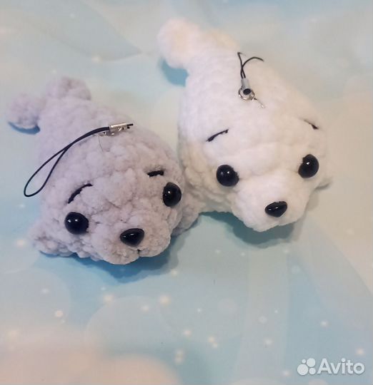 Нерпа. вязаная игрушка ручной работы