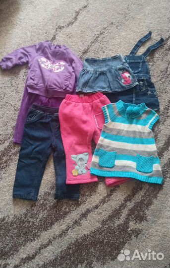 Вещи пакетом на девочку 80