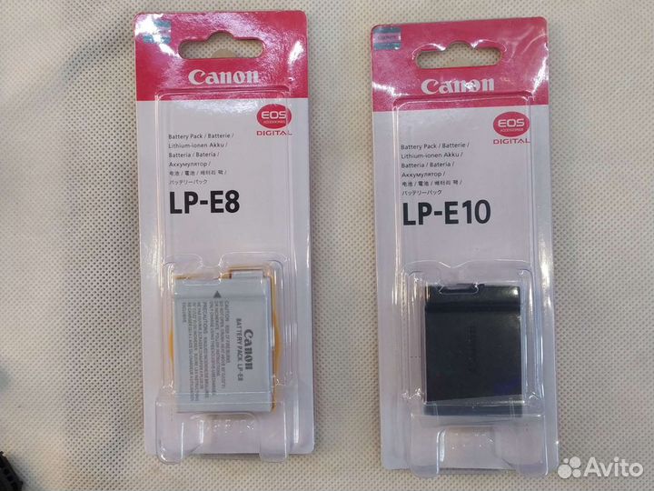 Аккумуляторы Canon LP-E10,LP-E12