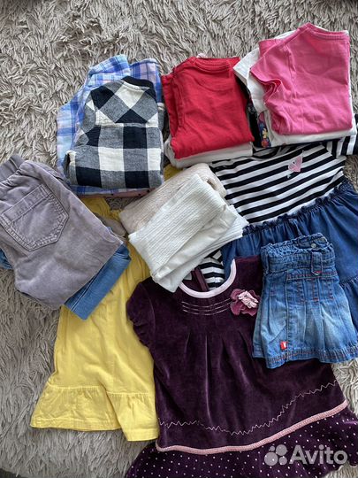 Детские вещи на девочку пакетом 86 92