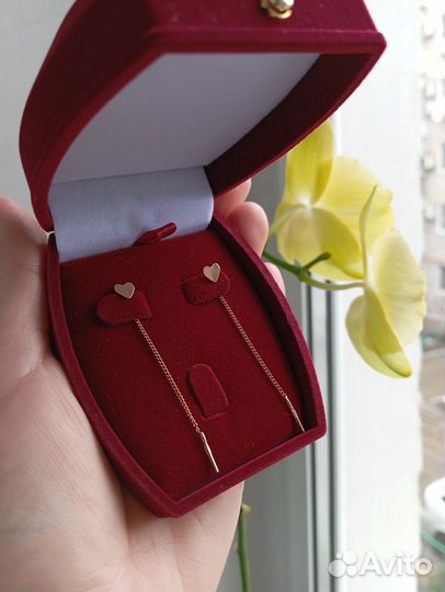 Серьги золотые 585