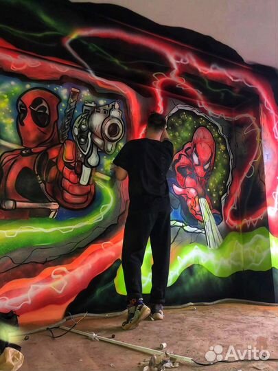 Граффити оформление роспись покраска стен