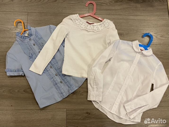 Блузки школьные 122 пакетом