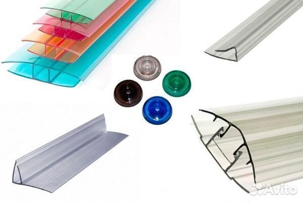 Комплектующие для поликарбоната (профили, крепеж)