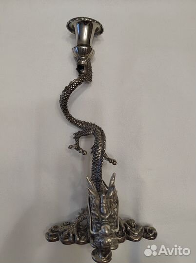 Подсвечник оловянный