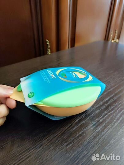 Тарелка детская с крышкой и ложкой