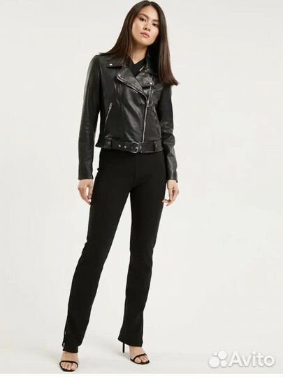 Кожаная куртка косуха снежная королева женская