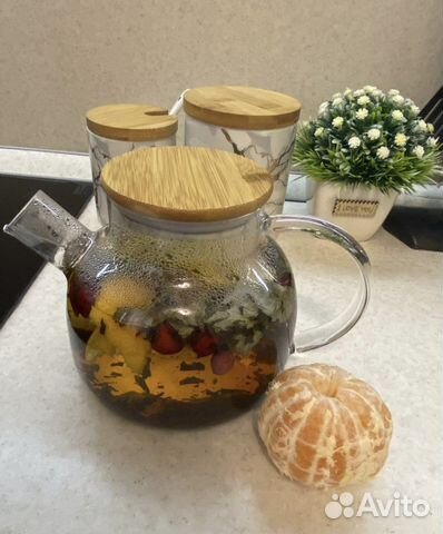 Чайник заварочный стеклянный новый
