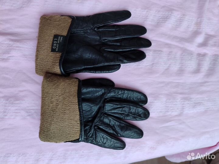 Перчатки женские кожаные зимние размер S