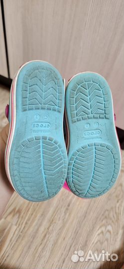 Сандали crocs c7 оригинал синие/голубые