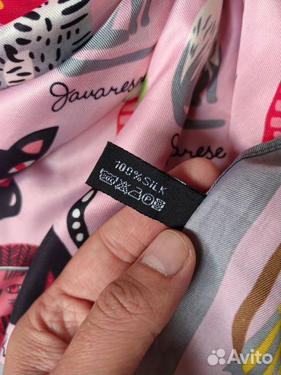 Платок женский шейный с котами новый, на сумку